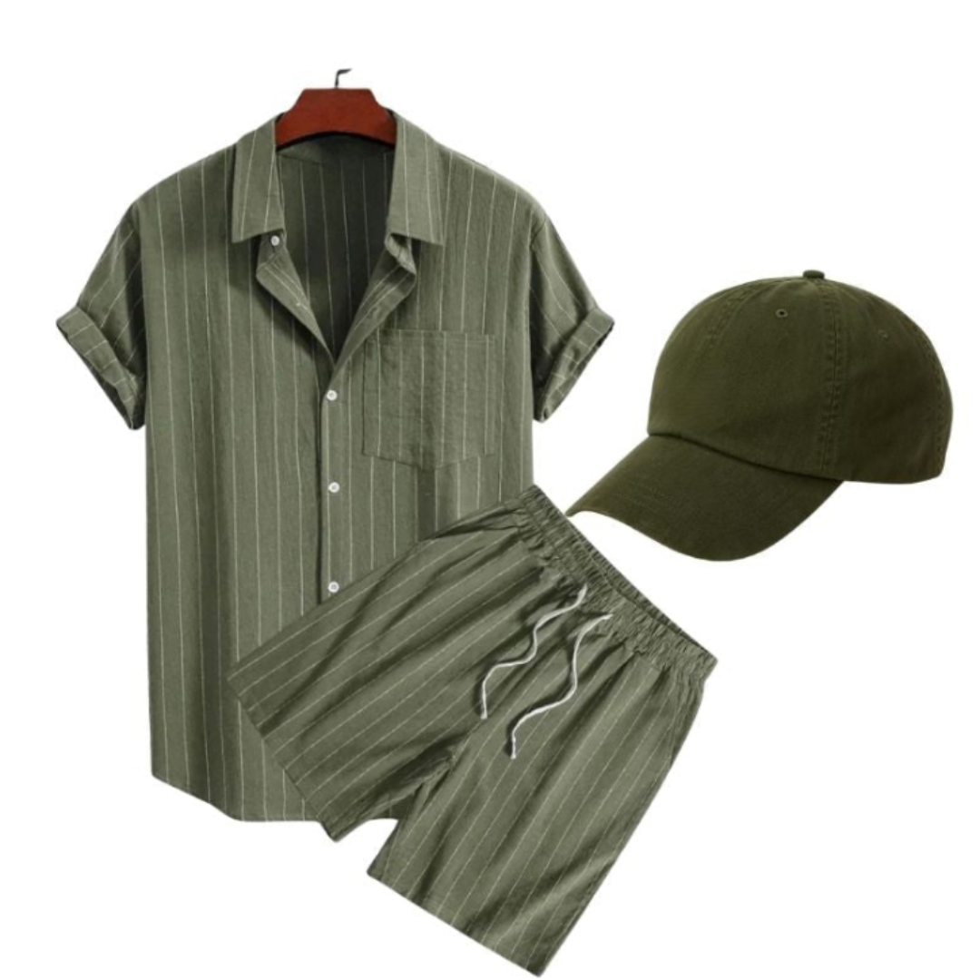 Sommer-Set: Poloshirt mit Shorts + kostenlose Kappe