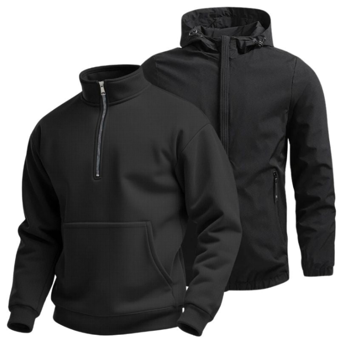 Kombi-Set für den Winter: Jacke plus Half-Zip Sweater