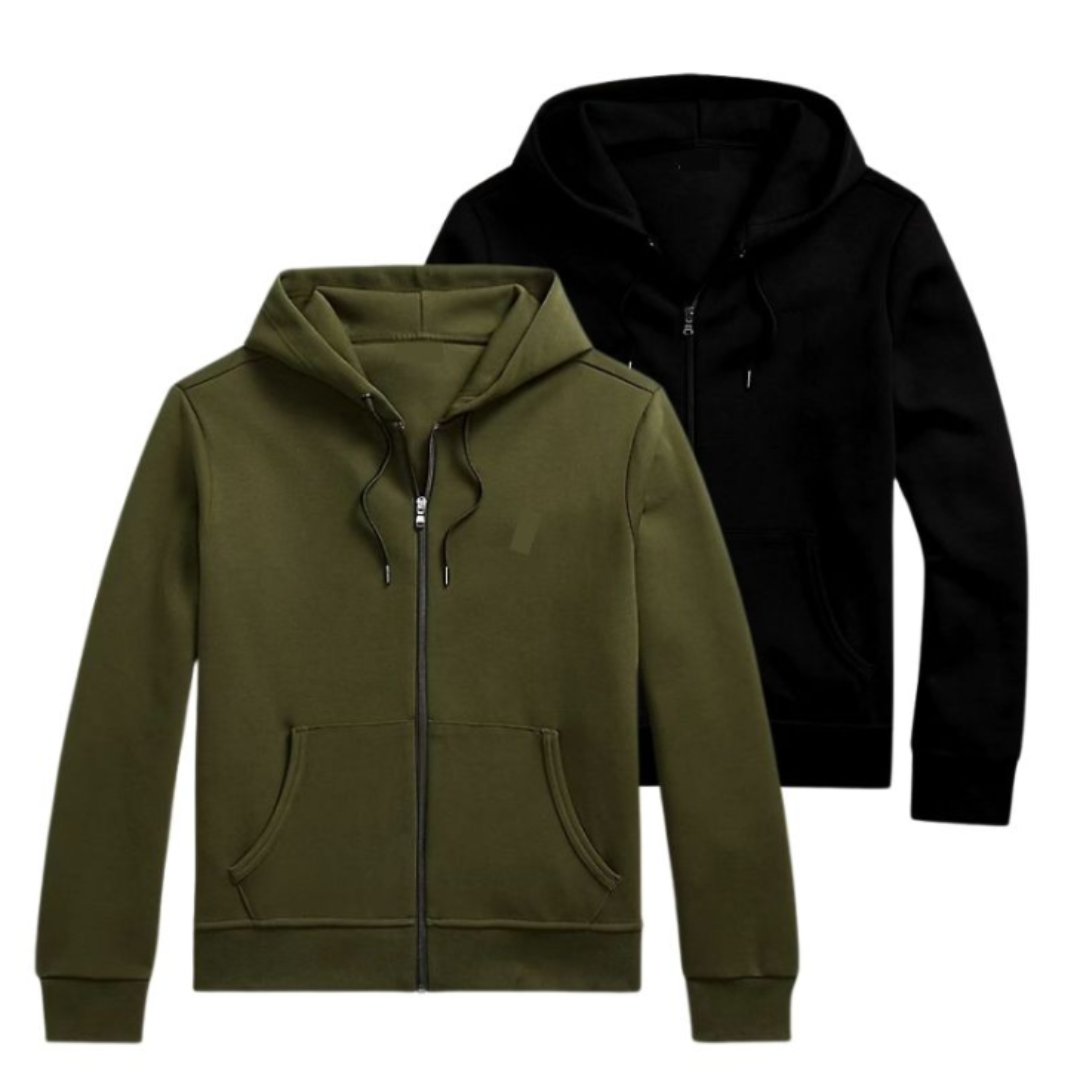 Zip-Hoodie im Doppelpack – zweiter gratis (Abverkauf)