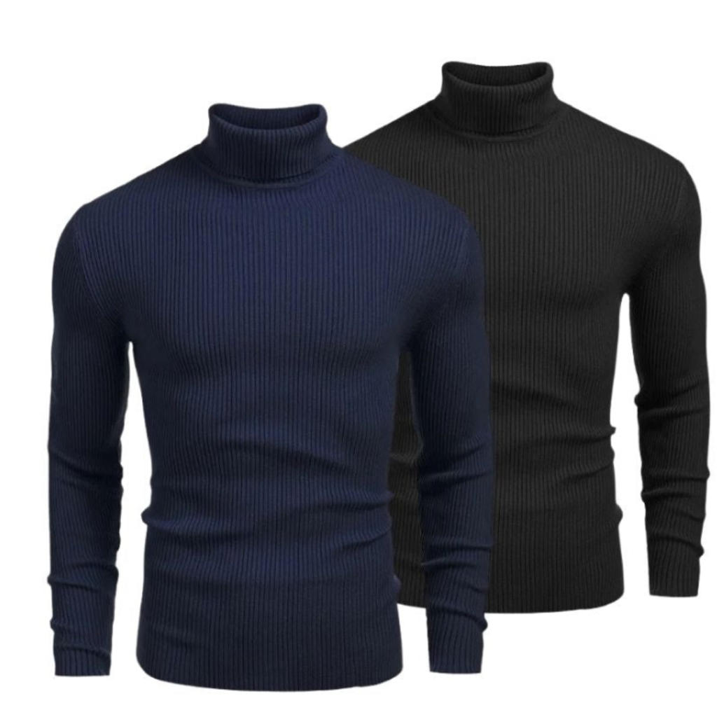Rollkragenpullover im Doppelpack – zweiter gratis (Abverkauf)
