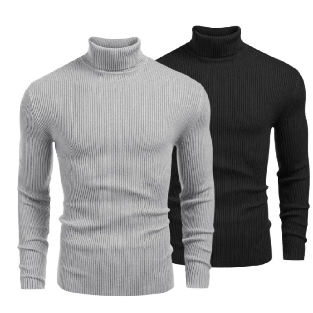 Rollkragenpullover im Doppelpack – zweiter gratis (Abverkauf)
