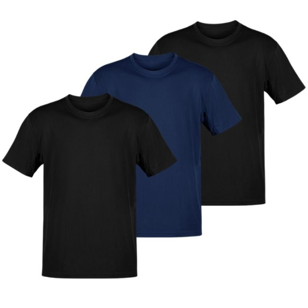 Set aus drei klassischen Basic-Shirts