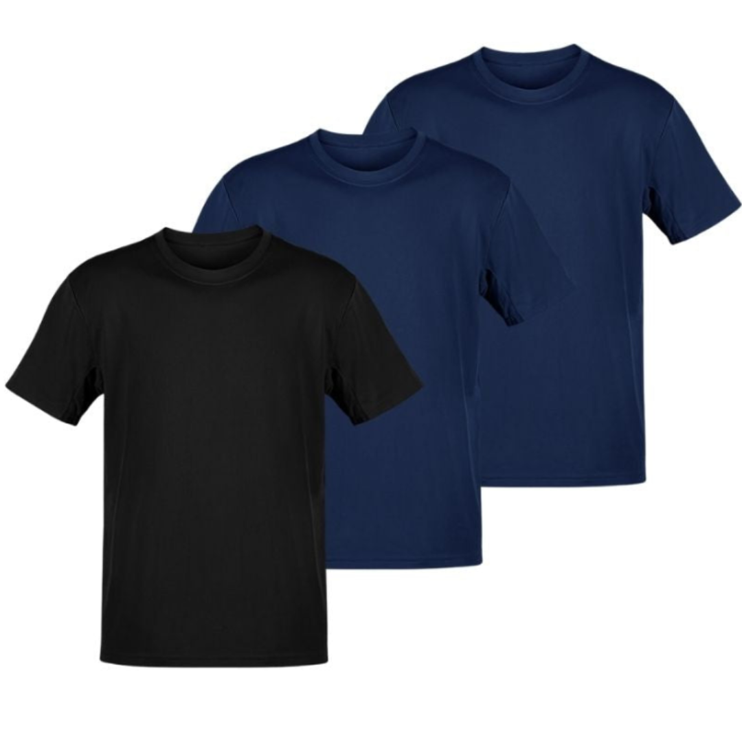 Set aus drei klassischen Basic-Shirts
