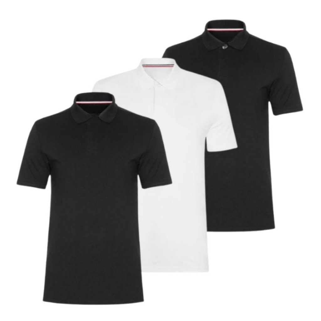 3er-Set klassische Poloshirts