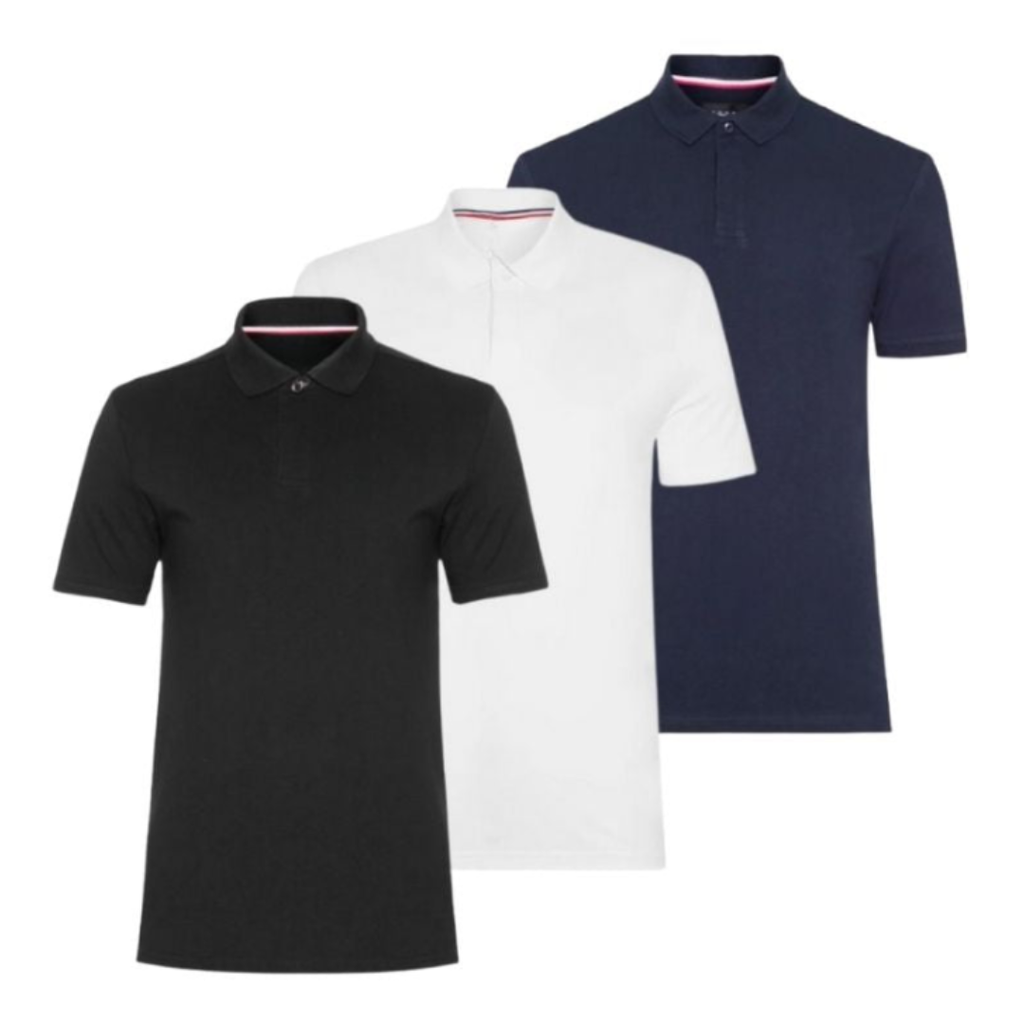 3er-Set klassische Poloshirts