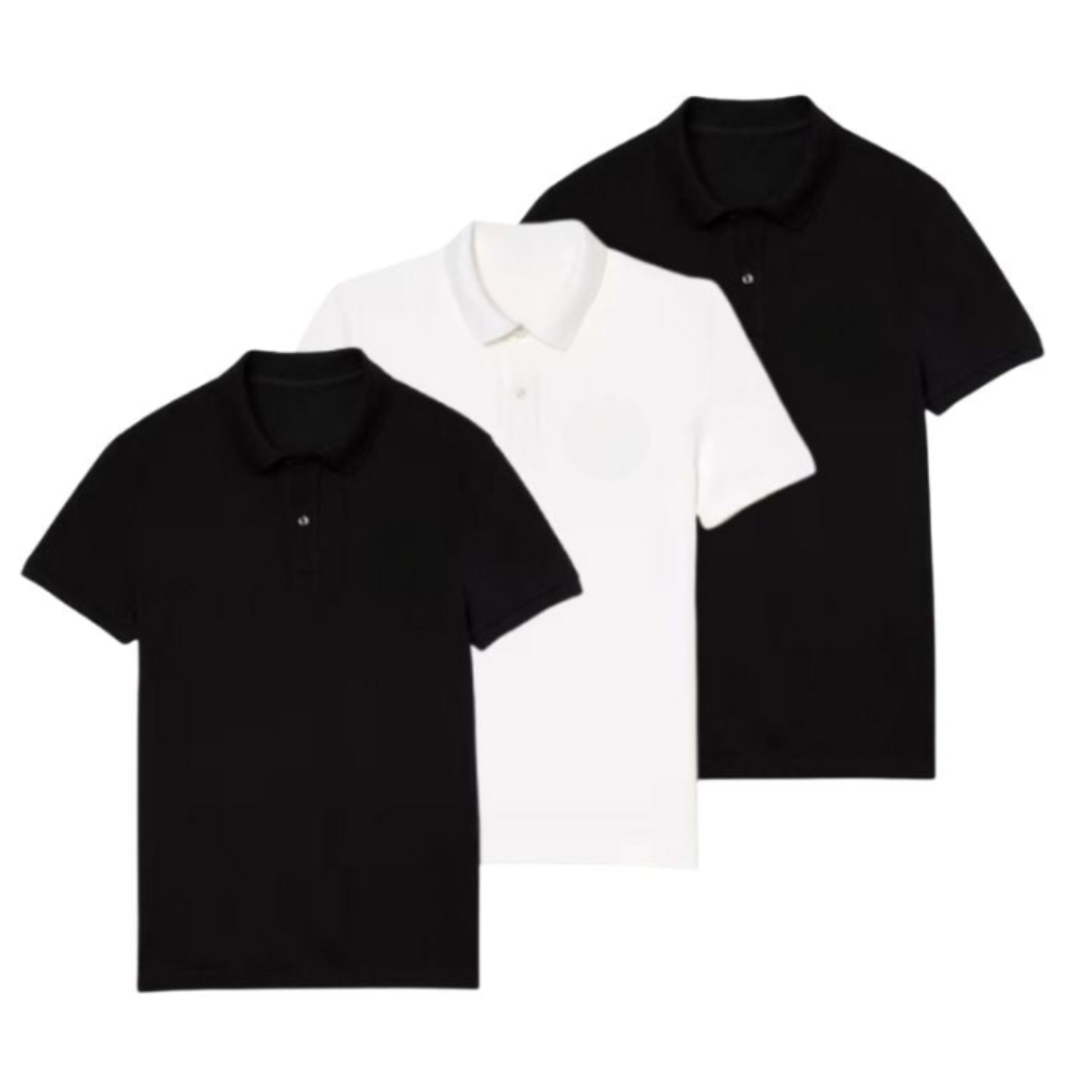 3er-Set elegante Poloshirts