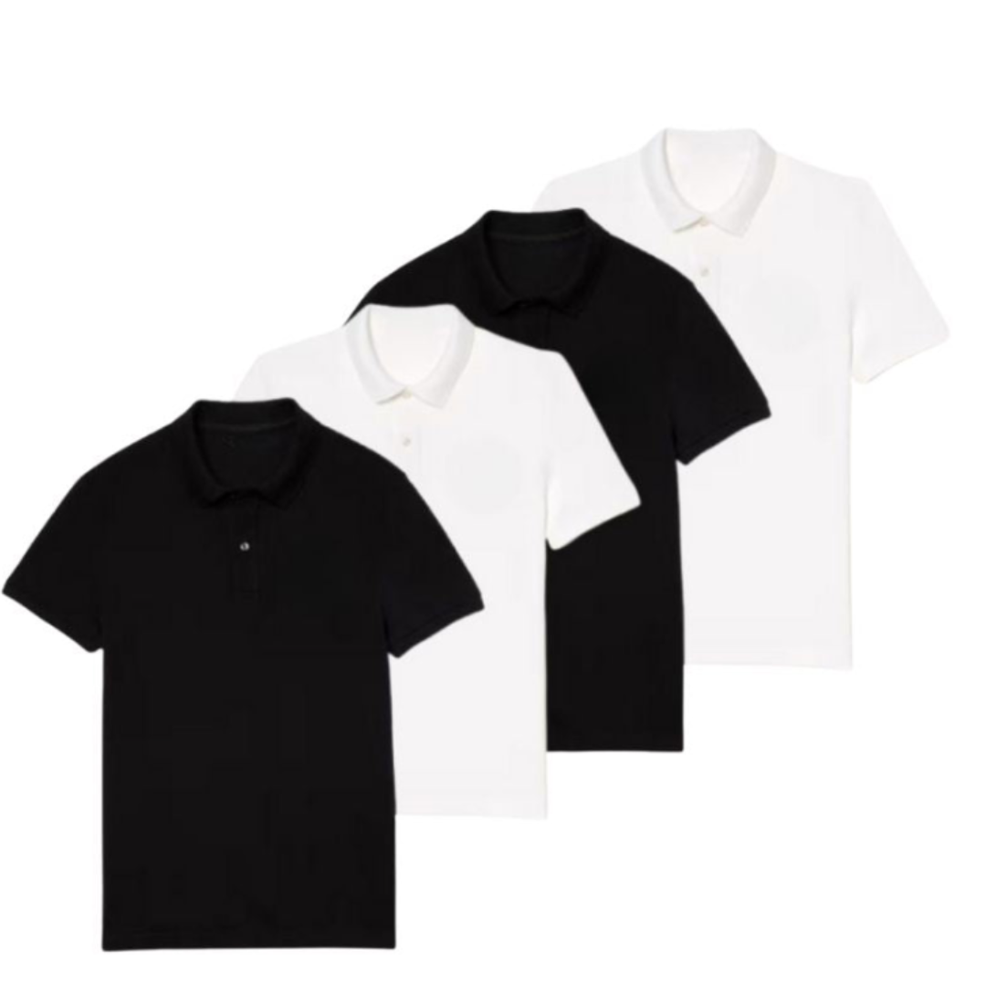 4er-Set elegante Poloshirts