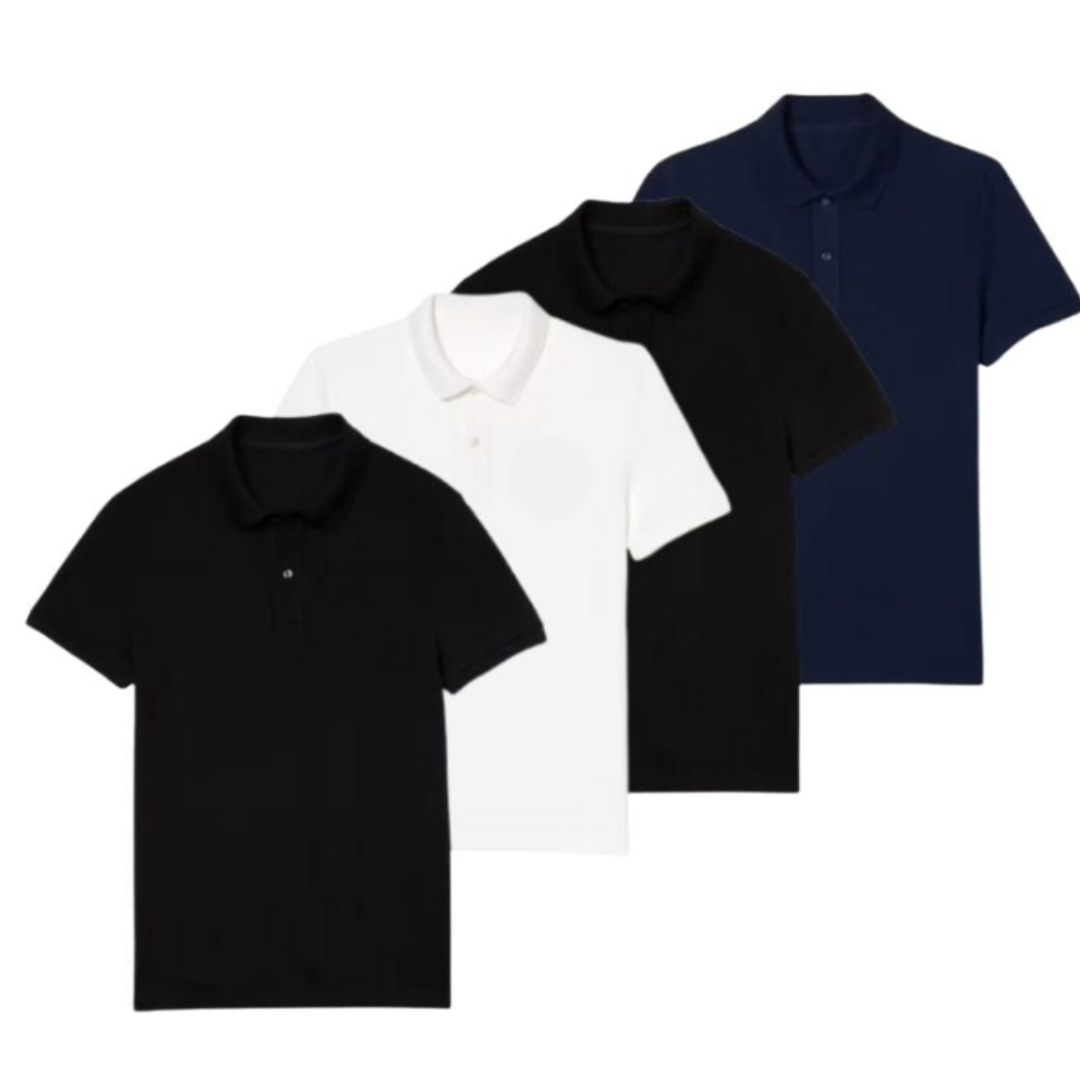 4er-Set elegante Poloshirts