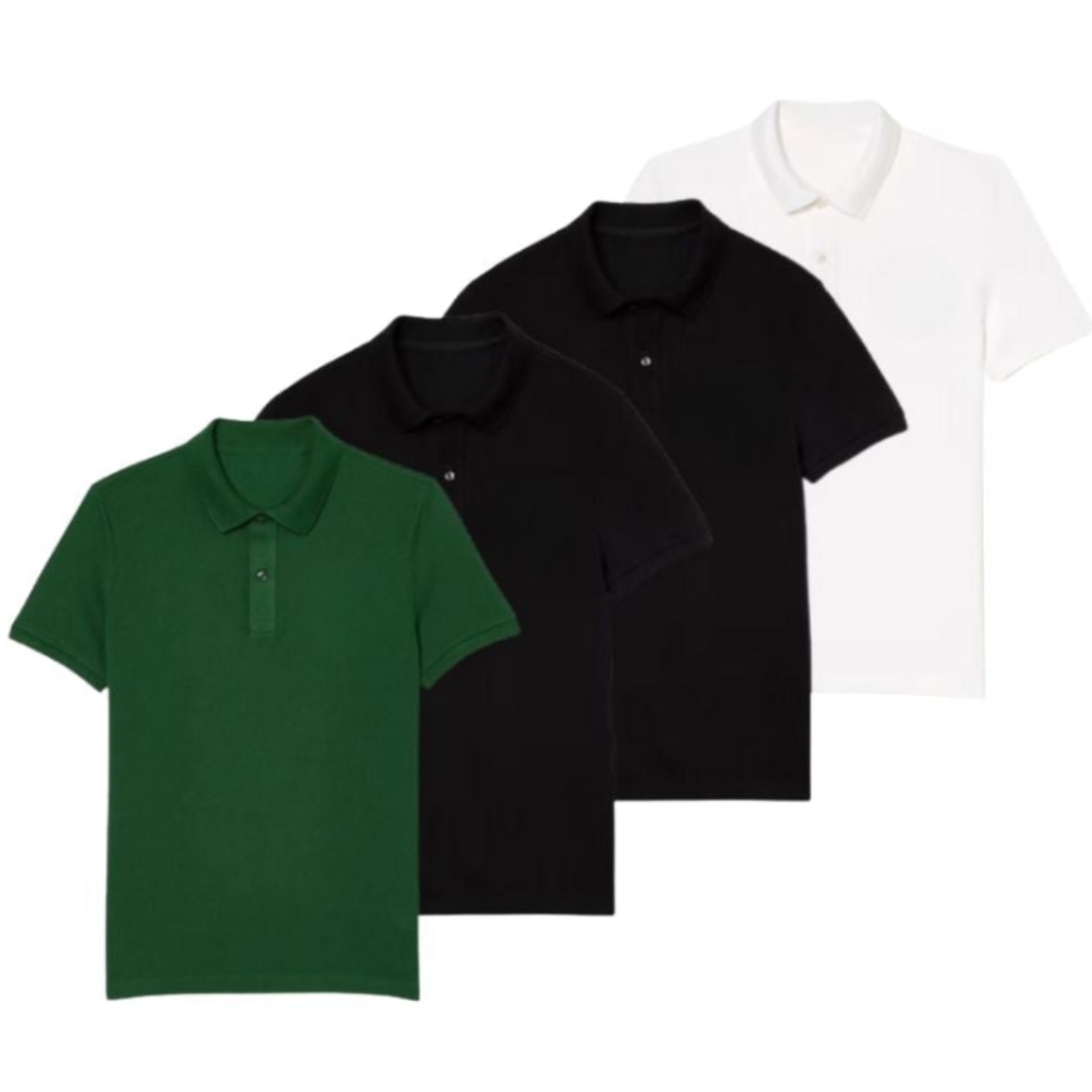 4er-Set elegante Poloshirts