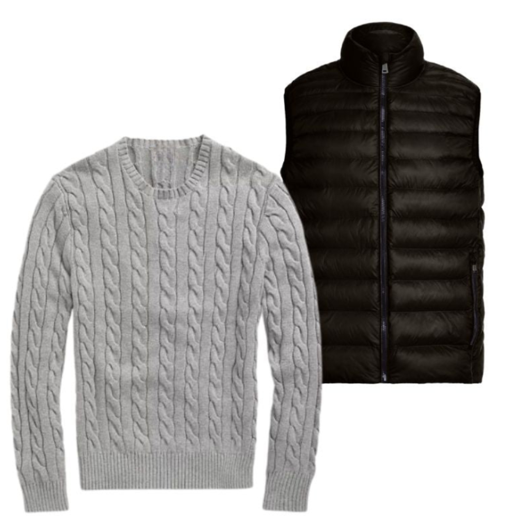 Herrenpullover mit gratis Weste – Abverkauf